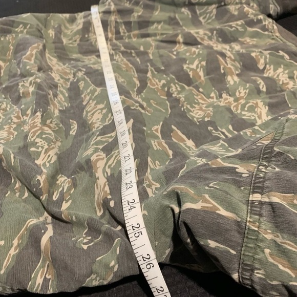 All Saints Vintage Faded Tiger Stripe Camouflage Bomber Jacket Size XL - Picture 10 of 11